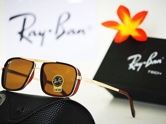 Ray-Ban New Stylish Arrival Brown & Gold 4413 Master Pcs Sunglasses For Men and Women.