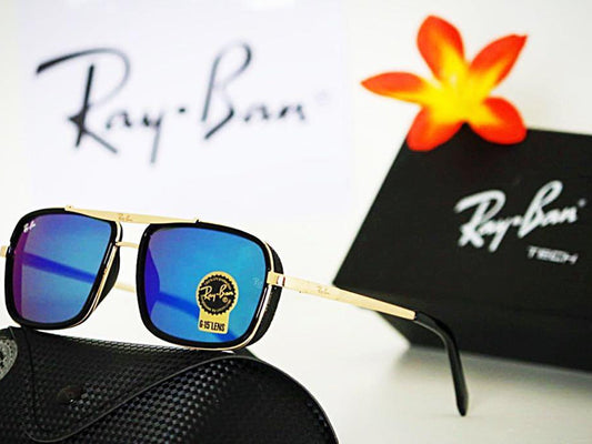 Ray-Ban New Stylish Arrival Blue & Gold 4413 Master Pcs Sunglasses For Men and Women.